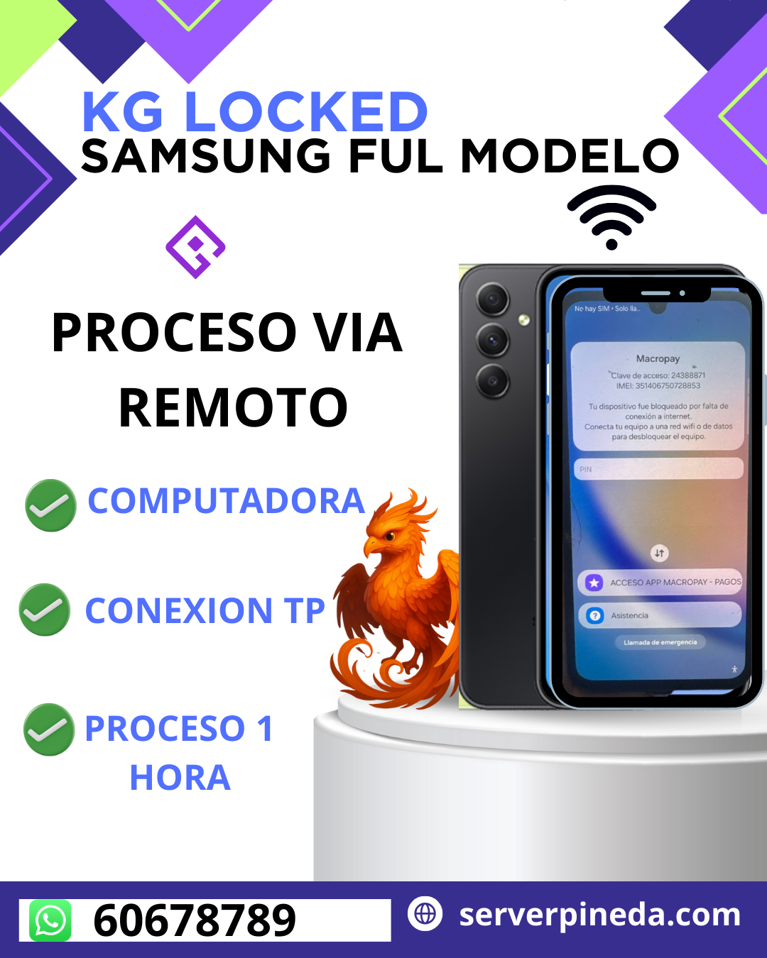 PROCEOS DE KG locked samsuung